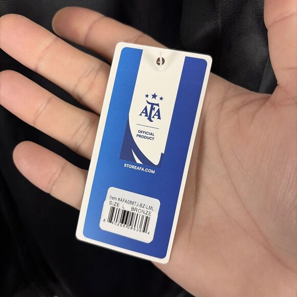 ARGENTINA AFA Lionel Messi Black Gold Track Jacket Size Large NWT - Picture 5 of 7